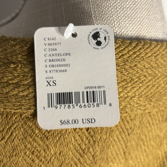 Free People Beach Pull over sweater Mustard Yellow Good Condition - Picture 4 of 10